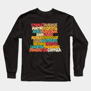 Legendary Movie Directors - Blockletter Typo Style Series Long Sleeve T-Shirt